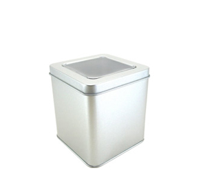 201 Square Tin with window 82x82x91mm - Square