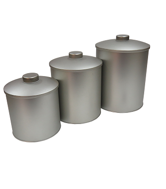 113N - set of round tin - Round